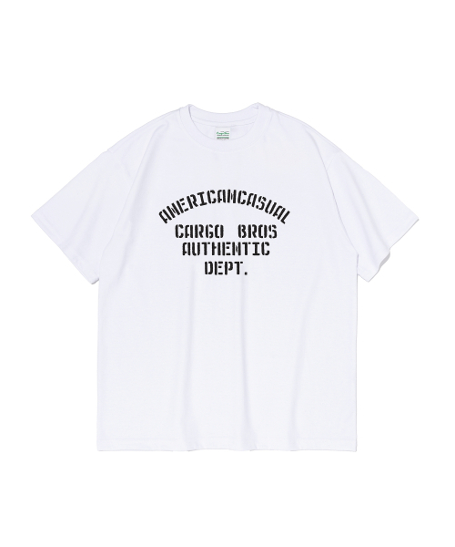 CARGOBROS(カーゴブロス)の「(ビッグサイズ)アセンティックレタリングオーバーサイズ半袖Tシャツ(ホワイト)(Tシャツ/カットソー・メンズ・その他・FREE)」の1枚目の写真