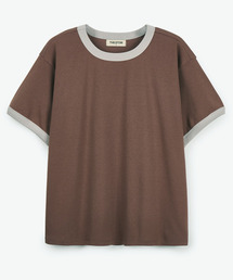 THESTORI（ザ・ストリ）の「クーアリンガー半袖Tシャツ（ブラウン）（Tシャツ/カットソー）」