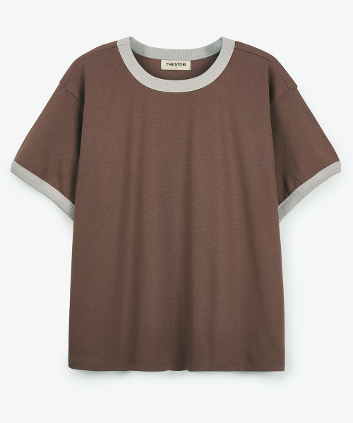 THESTORI(ザ・ストリ)の「クーアリンガー半袖Tシャツ(ブラウン)(Tシャツ/カットソー・メンズ・その他・1(M)/2(L))」の2枚目の写真
