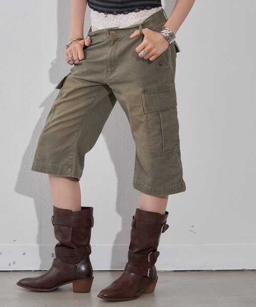WHO'S WHO gallery(フーズフーギャラリー)の「硫化ツイルカーゴミディパンツ(その他パンツ・レディース・カーキ/グレー/サックスブルー・FREE)」の21枚目の写真