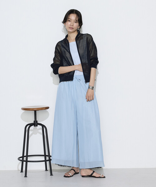K.T KIYOKO TAKASE(キヨコタカセ)の「〔 TALLサイズ 〕 カッセン×シフォン リバーシブル プリーツパンツ(その他パンツ・レディース・ブラック系その他/ネイビー・15号)」の11枚目の写真