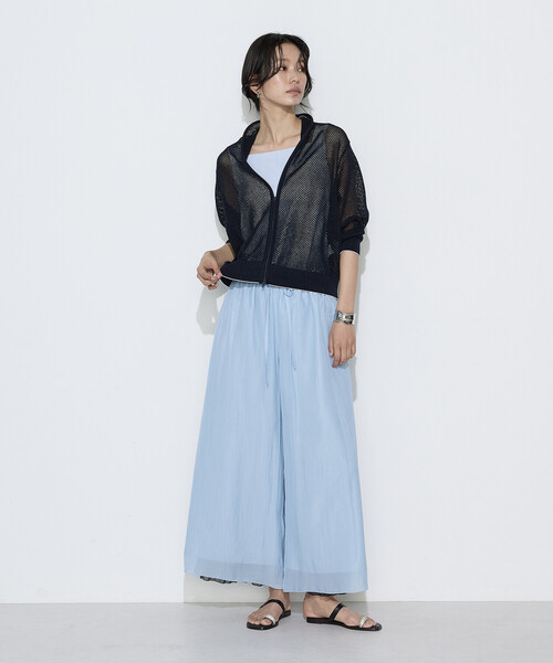 K.T KIYOKO TAKASE(キヨコタカセ)の「〔 TALLサイズ 〕 カッセン×シフォン リバーシブル プリーツパンツ(その他パンツ・レディース・ブラック系その他/ネイビー・15号)」の15枚目の写真