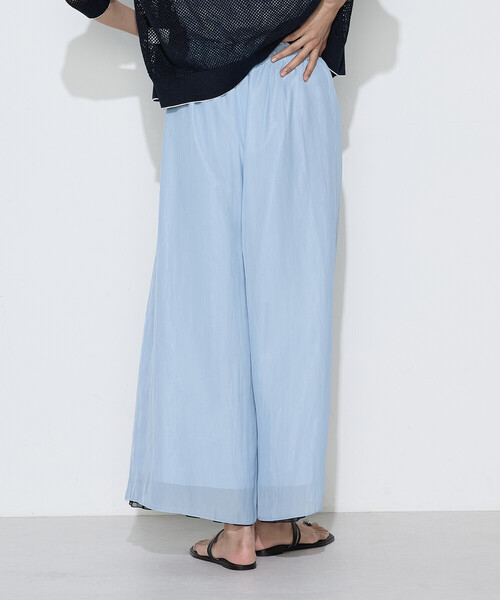 K.T KIYOKO TAKASE(キヨコタカセ)の「〔 TALLサイズ 〕 カッセン×シフォン リバーシブル プリーツパンツ(その他パンツ・レディース・ブラック系その他/ネイビー・15号)」の19枚目の写真
