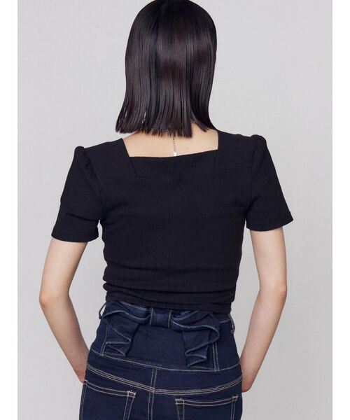 EMODA（エモダ）の「フロントボタンショートトップ（Tシャツ/カットソー・レディース・ライム/ホワイト/その他/ブラック・FREE）」の14枚目の写真