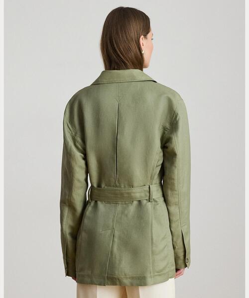 LAUREN RALPH LAUREN(ローレン ラルフ ローレン)の「リネンブレンド ツイル フィールド ジャケット(ミリタリージャケット・レディース・グリーン系2・6/4/2/0)」の8枚目の写真