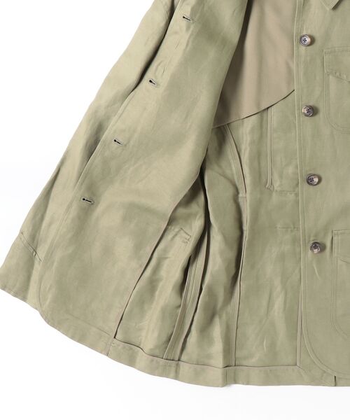 LAUREN RALPH LAUREN(ローレン ラルフ ローレン)の「リネンブレンド ツイル フィールド ジャケット(ミリタリージャケット・レディース・グリーン系2・6/4/2/0)」の2枚目の写真