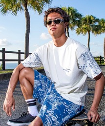 QUIKSILVER メンズ/ユニセックス MERCURY PAISLEY SLEEVE ST 半袖Tシャツ ペイズリー柄 ルーズフィット<MERCURY COLLECTION>【2026年夏モデル】