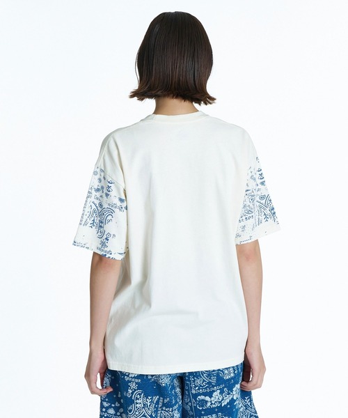 Quiksilver(クイックシルバー)の「QUIKSILVER メンズ/ユニセックス MERCURY PAISLEY SLEEVE ST 半袖Tシャツ ペイズリー柄 ルーズフィット<MERCURY COLLECTION>【2026年夏モデル】(Tシャツ/カットソー・メンズ・ホワイト/インディゴブルー・X-LARGE/LARGE/MEDIUM/SMALL)」の8枚目の写真