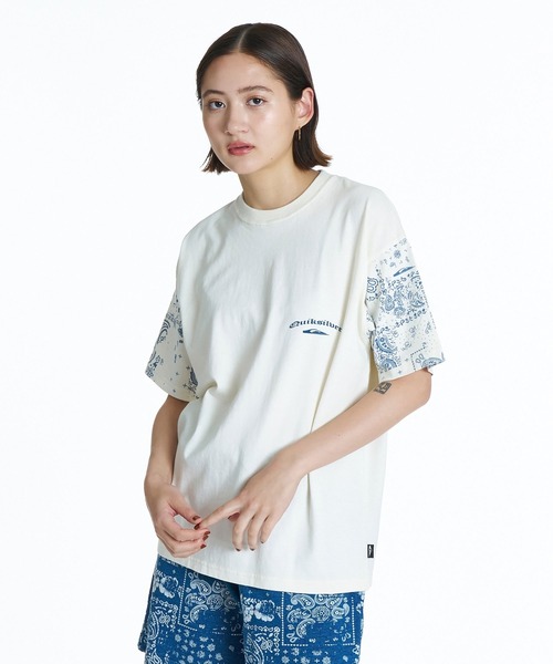 Quiksilver(クイックシルバー)の「QUIKSILVER メンズ/ユニセックス MERCURY PAISLEY SLEEVE ST 半袖Tシャツ ペイズリー柄 ルーズフィット<MERCURY COLLECTION>【2026年夏モデル】(Tシャツ/カットソー・メンズ・ホワイト/インディゴブルー・X-LARGE/LARGE/MEDIUM/SMALL)」の9枚目の写真