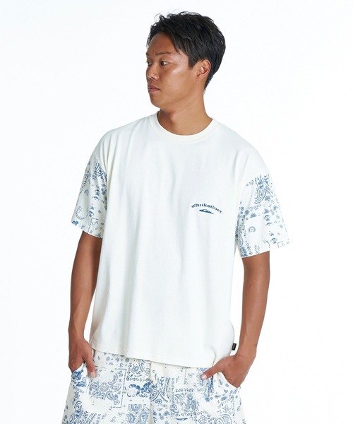 Quiksilver(クイックシルバー)の「QUIKSILVER メンズ/ユニセックス MERCURY PAISLEY SLEEVE ST 半袖Tシャツ ペイズリー柄 ルーズフィット<MERCURY COLLECTION>【2026年夏モデル】(Tシャツ/カットソー・メンズ・ホワイト/インディゴブルー・X-LARGE/LARGE/MEDIUM/SMALL)」の11枚目の写真