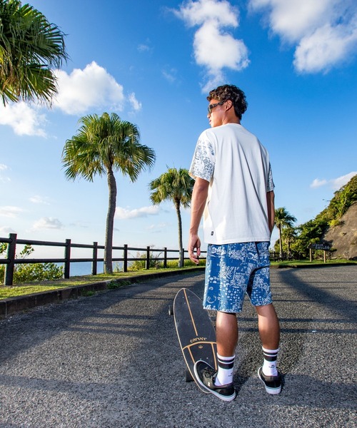 Quiksilver(クイックシルバー)の「QUIKSILVER メンズ/ユニセックス MERCURY PAISLEY SLEEVE ST 半袖Tシャツ ペイズリー柄 ルーズフィット<MERCURY COLLECTION>【2026年夏モデル】(Tシャツ/カットソー・メンズ・ホワイト/インディゴブルー・X-LARGE/LARGE/MEDIUM/SMALL)」の3枚目の写真