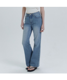 アルビナ バックスリット セミブーツカットデニムパンツ