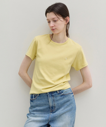 All-day Cotton Rib T-shirt - Pale Yellow