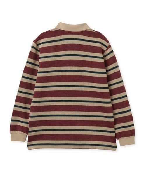 adidas(アディダス)の「adidas STRIPE KNITTED POLO / アディダス ストライプ ニット ポロ(ポロシャツ・レディース・レッド系その他・L/M/S)」の3枚目の写真