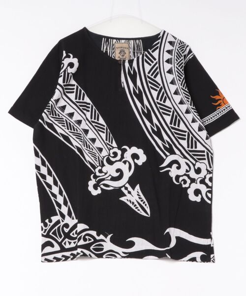 チャイハネ（チャイハネ）の「【チャイハネ】Amina×洋輔 メネトラMEN'Sトップス（その他トップス・メンズ・ホワイト/ブラック・FREE）」の2枚目の写真