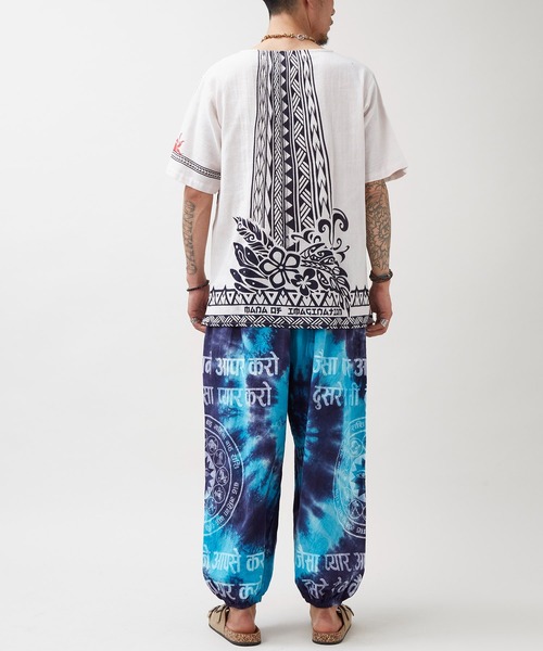 チャイハネ（チャイハネ）の「【チャイハネ】Amina×洋輔 メネトラMEN'Sトップス（その他トップス・メンズ・ホワイト/ブラック・FREE）」の6枚目の写真