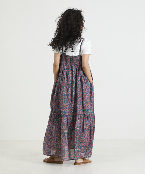 Freada(フリーダ)の「Freada/フリーダ インド木版フラワープリント キャミドレス(ワンピース・レディース・ブルー/ピンク・ONE SIZE)」の12枚目の写真