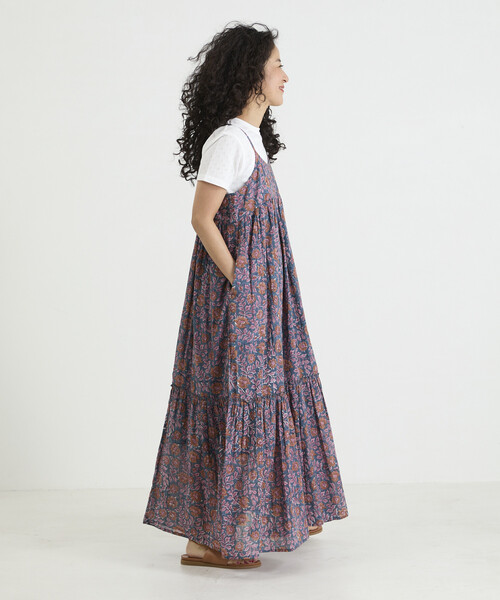 Freada(フリーダ)の「Freada/フリーダ インド木版フラワープリント キャミドレス(ワンピース・レディース・ブルー/ピンク・ONE SIZE)」の13枚目の写真