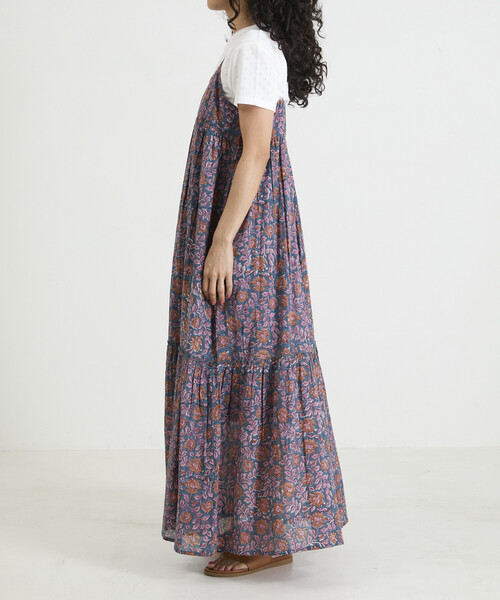 Freada(フリーダ)の「Freada/フリーダ インド木版フラワープリント キャミドレス(ワンピース・レディース・ブルー/ピンク・ONE SIZE)」の17枚目の写真