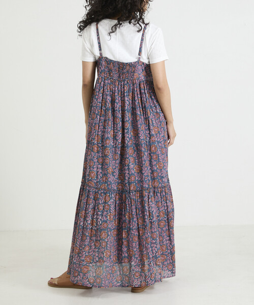 Freada(フリーダ)の「Freada/フリーダ インド木版フラワープリント キャミドレス(ワンピース・レディース・ブルー/ピンク・ONE SIZE)」の18枚目の写真