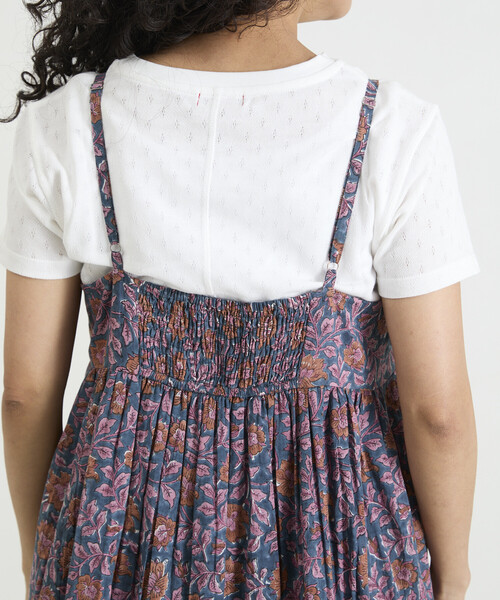 Freada(フリーダ)の「Freada/フリーダ インド木版フラワープリント キャミドレス(ワンピース・レディース・ブルー/ピンク・ONE SIZE)」の19枚目の写真