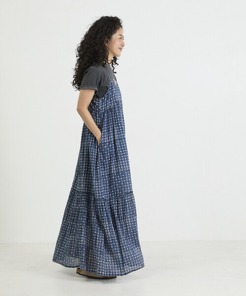 Freada(フリーダ)の「Freada/フリーダ インド木版フラワープリント キャミドレス(ワンピース・レディース・ブルー/ピンク・ONE SIZE)」の19枚目の写真