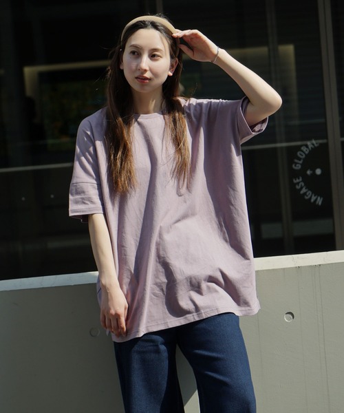 zootie（ズーティー）の「汗しみない Tシャツ［ビッグTEE］（Tシャツ/カットソー・レディース・ダークカーキ/ライトカーキ/ブラック/ラベンダー/イエロー系その他・M-L）」の7枚目の写真
