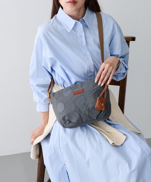 toleur(トーラ)の「【toleur】コットンナイロンドットS刺繍ショルダーバック 13008(ショルダーバッグ・レディース・カーキ/グレー/ブラウン/ライトグレー・FREE)」の8枚目の写真