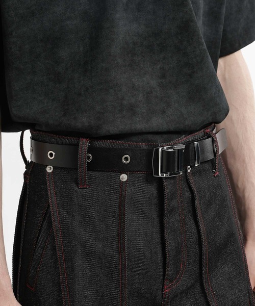 HARE(ハレ)の「【MADE IN JAPAN】ヒメジレザーダブルバックルウィンドウベルト(HARE)(ベルト・メンズ・ブラック・FREE)」の13枚目の写真