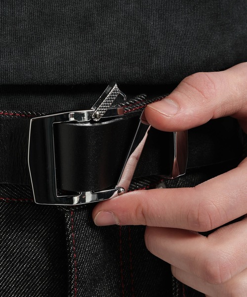 HARE(ハレ)の「【MADE IN JAPAN】ヒメジレザーダブルバックルウィンドウベルト(HARE)(ベルト・メンズ・ブラック・FREE)」の11枚目の写真