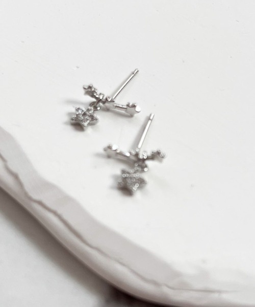 YU-KA:スターラインピアス Star line earrings（ピアス（両耳用