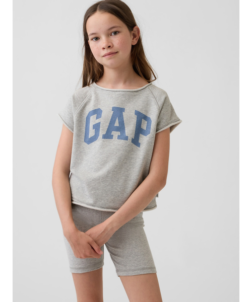 GAP(ギャップ)の「ヴィンテージソフト フレンチテリー ラグランスリーブ グラフィック スウェットシャツ (キッズ)(スウェット・キッズ・グレー・160cm)」の1枚目の写真