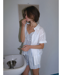 [3rd] Shrub lace half shirt (white)