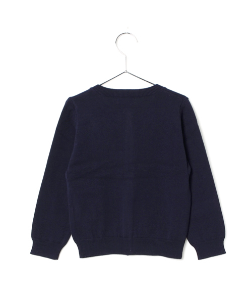 koe（コエ）の「クルーネック長袖カーディガン（カーディガン/ボレロ・キッズ・杢グレー/ライトイエロー/ミント/ネイビー/レッド/ライトピンク・150/130cm/110cm/120cm/140）」の11枚目の写真