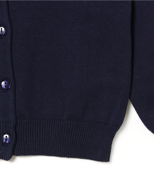 koe（コエ）の「クルーネック長袖カーディガン（カーディガン/ボレロ・キッズ・杢グレー/ライトイエロー/ミント/ネイビー/レッド/ライトピンク・150/130cm/110cm/120cm/140）」の8枚目の写真