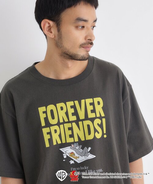 Right-on(ライトオン)の「◆【トムとジェリー】プリントTシャツ(Tシャツ/カットソー・メンズ・ブラック系/ホワイト系1/ブルー系5/チャコール・06/03/04/05)」の3枚目の写真