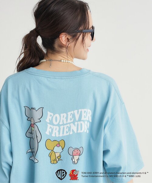 Right-on(ライトオン)の「◆【トムとジェリー】プリントTシャツ(Tシャツ/カットソー・メンズ・ブラック系/ホワイト系1/ブルー系5/チャコール・06/03/04/05)」の9枚目の写真