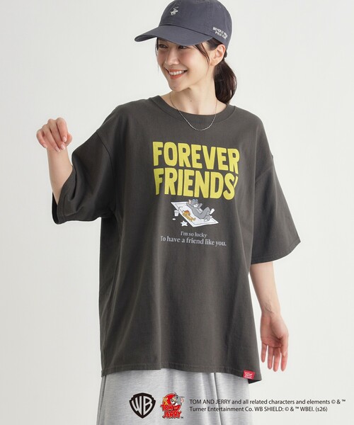 Right-on(ライトオン)の「◆【トムとジェリー】プリントTシャツ(Tシャツ/カットソー・メンズ・ブラック系/ホワイト系1/ブルー系5/チャコール・06/03/04/05)」の18枚目の写真