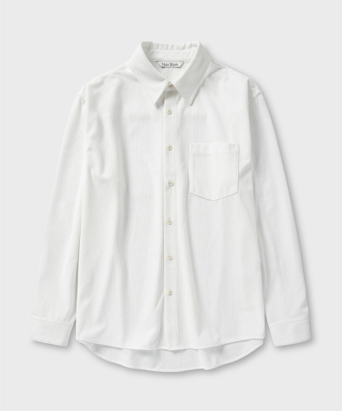 NONBLANK(ノンブランク)の「エッセンシャルコーデュロイシャツ_ホワイト(シャツ/ブラウス・メンズ・ホワイト・MEDIUM/LARGE/X-LARGE)」の1枚目の写真