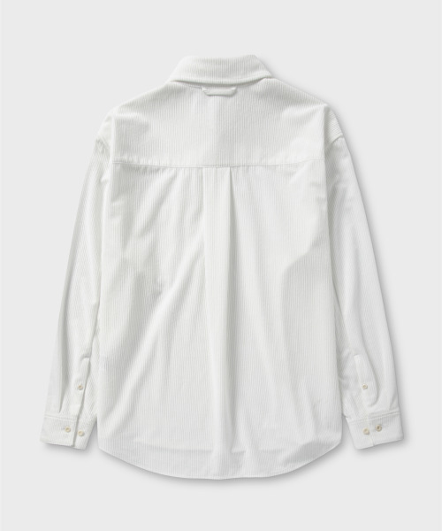 NONBLANK(ノンブランク)の「エッセンシャルコーデュロイシャツ_ホワイト(シャツ/ブラウス・メンズ・ホワイト・MEDIUM/LARGE/X-LARGE)」の2枚目の写真
