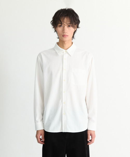 NONBLANK(ノンブランク)の「エッセンシャルコーデュロイシャツ_ホワイト(シャツ/ブラウス・メンズ・ホワイト・MEDIUM/LARGE/X-LARGE)」の3枚目の写真