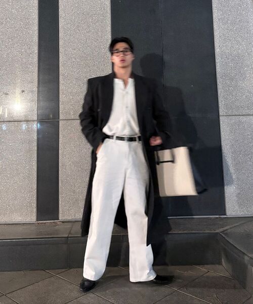DECOROSO（デコローゾ）の「ツイルコットンセミワイドパンツ[ホワイト]（その他パンツ・メンズ・その他・MEDIUM/LARGE/X-LARGE）」の2枚目の写真