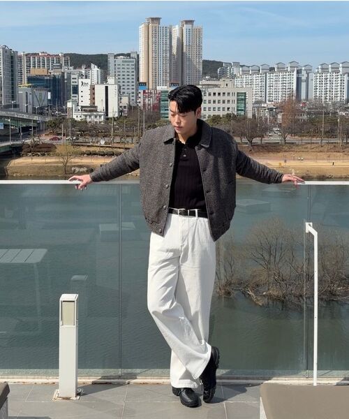 DECOROSO（デコローゾ）の「ツイルコットンセミワイドパンツ[ホワイト]（その他パンツ・メンズ・その他・MEDIUM/LARGE/X-LARGE）」の9枚目の写真