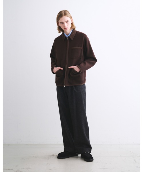 Traditional Weatherwear(トラディショナルウェザーウェア)の「WORK JACKET 002 ZIP(カバーオール・メンズ・ネイビー/ブラック/チョコ・36/38/34)」の4枚目の写真