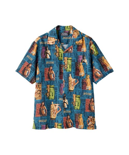HYSTERIC GLAMOUR(ヒステリックグラマー)の「TIKI BOP柄 オープンカラーシャツ(シャツ/ブラウス・メンズ・その他2・X-LARGE/LARGE/MEDIUM/SMALL)」の1枚目の写真