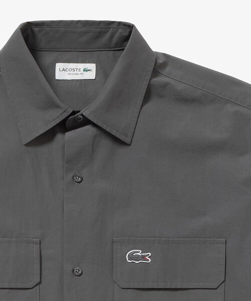 LACOSTE(ラコステ)の「ナイロンコットンツイルフラップポケットシャツ(シャツ/ブラウス・メンズ・ブラック/チャコール・39/38/41/40)」の5枚目の写真