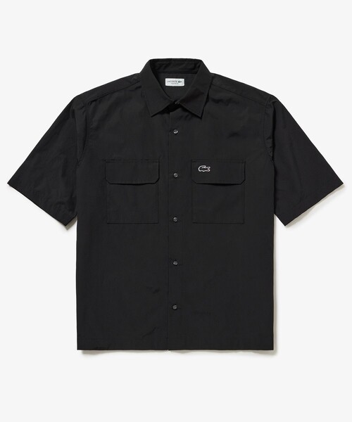 LACOSTE(ラコステ)の「ナイロンコットンツイルフラップポケットシャツ(シャツ/ブラウス・メンズ・ブラック/チャコール・39/38/41/40)」の12枚目の写真