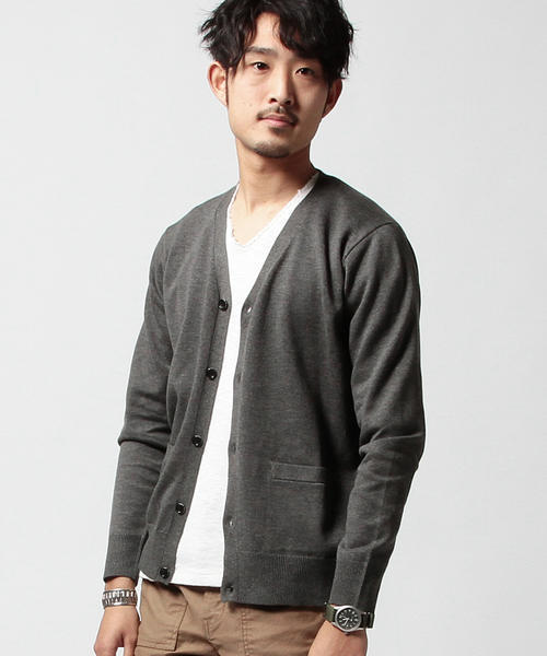 BEAMS（ビームス）の「BEAMS / ベーシックカーディガン（カーディガン/ボレロ・メンズ・ブラック系その他/チャコールグレー/ベージュ/ネイビー・MEDIUM/LARGE/SMALL）」の7枚目の写真
