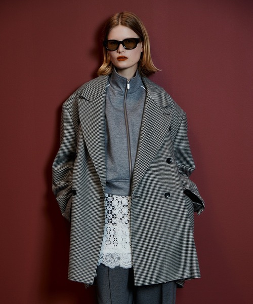 MAISON SPECIAL（メゾンスペシャル）の「Oversized Jacket Coat/オーバージャケットコート（テーラードジャケット・レディース・ブラウン/ブラック・FREE）」の4枚目の写真