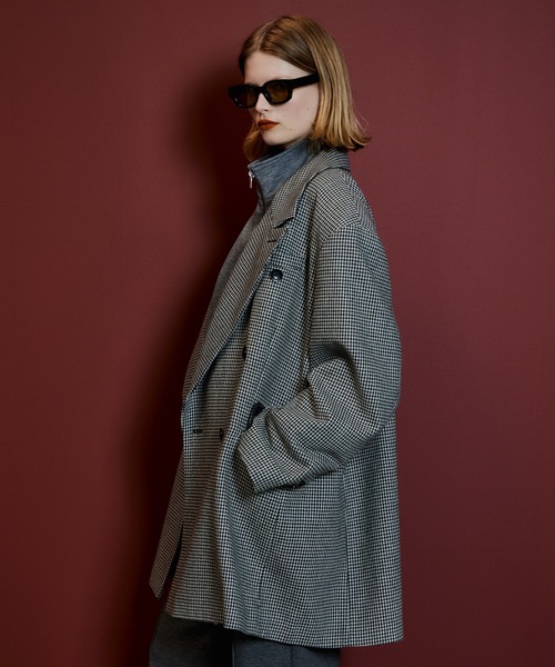 MAISON SPECIAL（メゾンスペシャル）の「Oversized Jacket Coat/オーバージャケットコート（テーラードジャケット・レディース・ブラウン/ブラック・FREE）」の5枚目の写真